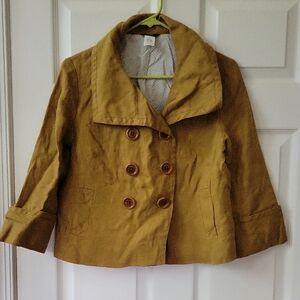 J. Crew Mustard Linen Blazer